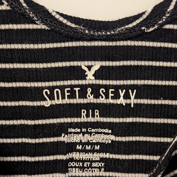 Aerie Soft & Sexy Striped Tank Top (Size M) - Picture 3 of 3